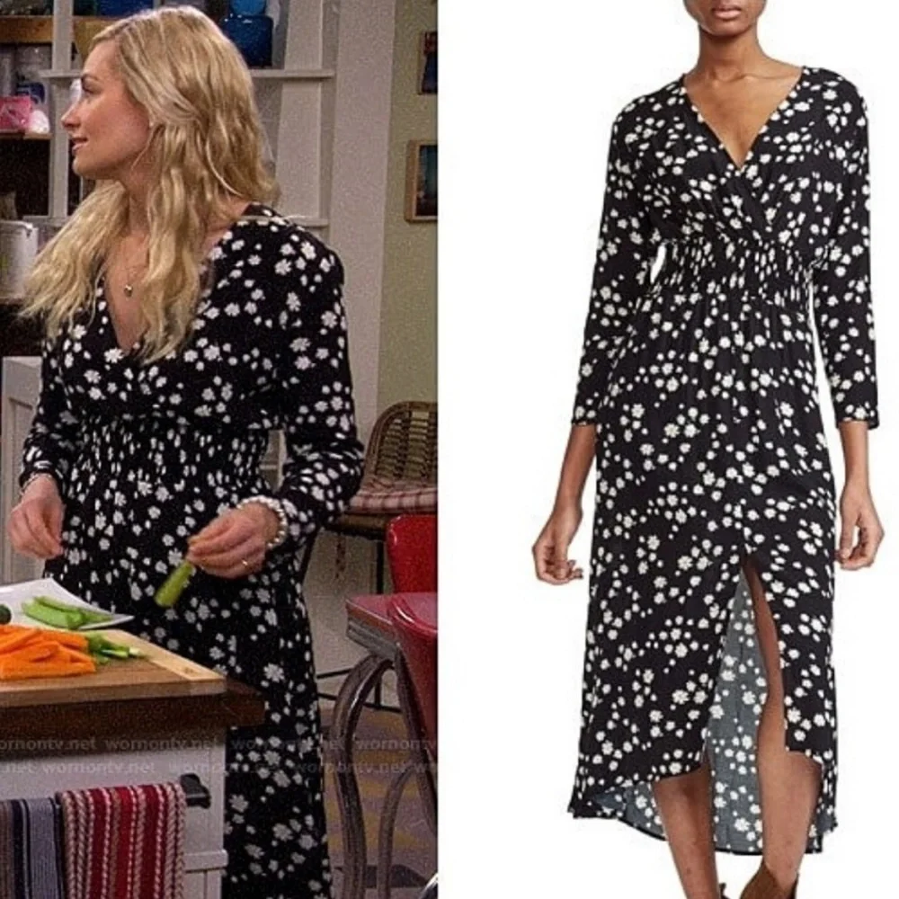 Maje Black and White Floral Maxi Dress - Picture 7 of 14